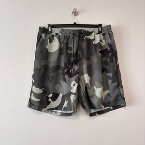 SHEIN 3XL Green Camouflage Print Drawstring Shorts Men's Plus Size NIB